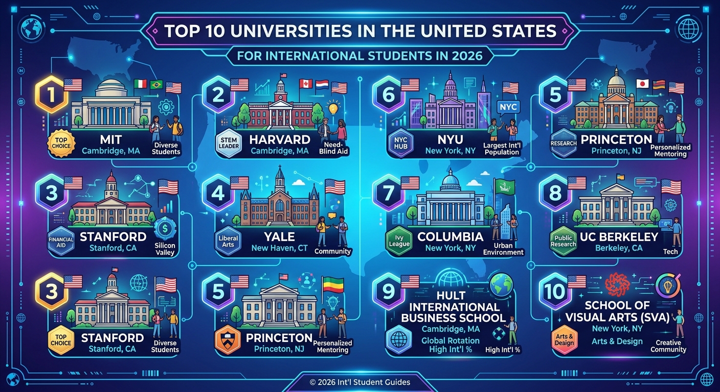 Top 10 Universities in the United States for International Students in 2026